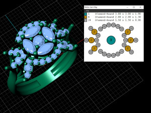 Women jewelry Ring 3dm Modelo de Impressão 3D