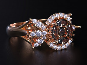Women jewelry Ring 3dm Modelo de Impressão 3D
