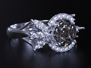 Women jewelry Ring 3dm Modelo de Impressão 3D