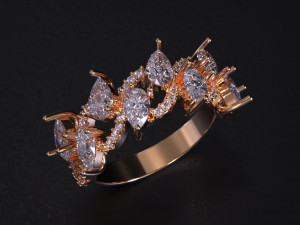 Women jewelry Ring 3dm 3D Print Model