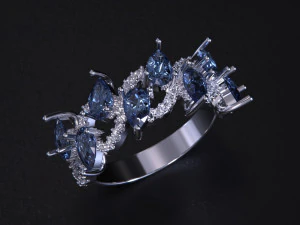 Women jewelry Ring 3dm 3D Print Model