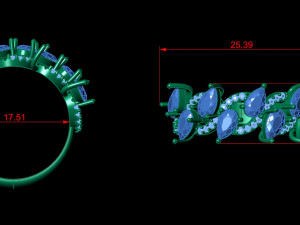 Women jewelry Ring 3dm 3D Print Model
