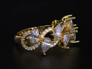 Women jewelry Ring 3dm 3D Print Model