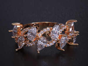 Women jewelry Ring 3dm 3D Print Model