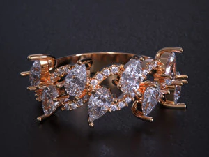 Women jewelry Ring 3dm 3D Print Model