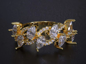 Women jewelry Ring 3dm 3D Print Model