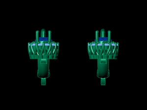 Pear Emerald Leverback Drop Earrings with Diamond 3D Print Model