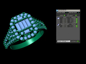 Emerald Cut Ring 3D Print Model