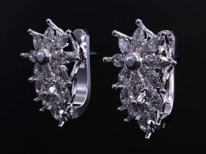 Earrings Gold 3D Baskı Modeli