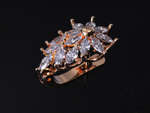 Earrings Gold 3D Baskı Modeli