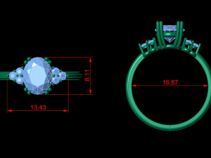 The Fashion of Wedding Ring 3D 프린트 모델