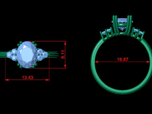 The Fashion of Wedding Ring 3D Print Model