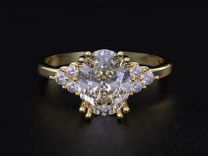 The Fashion of Wedding Ring 3D Print Model