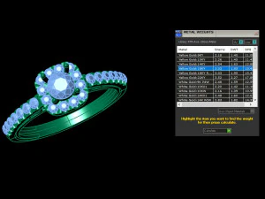 Solitaire Halo Diamond Ring 3D Print Model