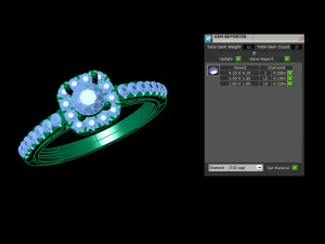 Solitaire Halo Diamond Ring 3D Print Model