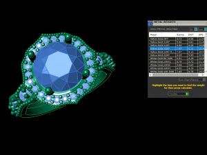 Jewelry Ring With Diamond 3D Print Model