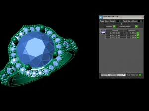 Jewelry Ring With Diamond 3D Print Model