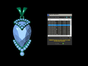Pendant with Pear Diamond Jewelry Model Cetak 3D