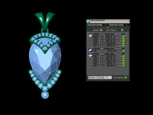 Pendant with Pear Diamond Jewelry 3D Print Model