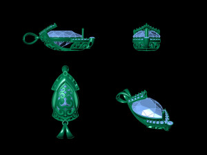 Pendant with Pear Diamond Jewelry Model Cetak 3D