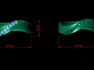 Couple Rings Set 3D Принт Модель