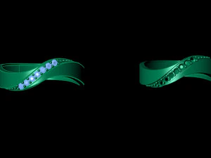 Couple Rings Set 3D Print Model