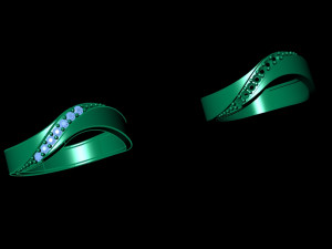 Couple Rings Set 3D Принт Модель