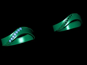 Couple Rings Set 3D Print Model