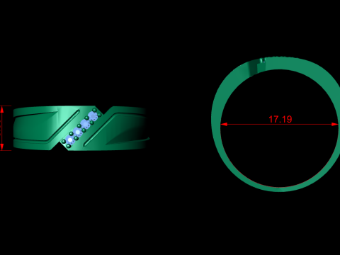 Couple Rings Jewelry Set Modelo de Impressão 3D