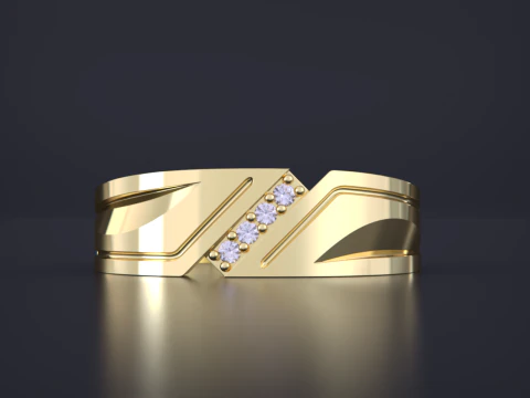 Couple Rings Jewelry Set 3D Print Model