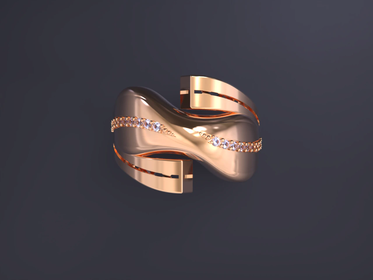Luxury jewelry ring 3D Print Model .c4d .max .obj .3ds .fbx .stl .blend