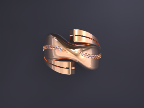 Luxury jewelry ring 3D Print Model