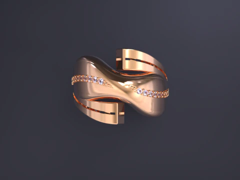 Розкішне ювелірне кільце 3D Принт Модель