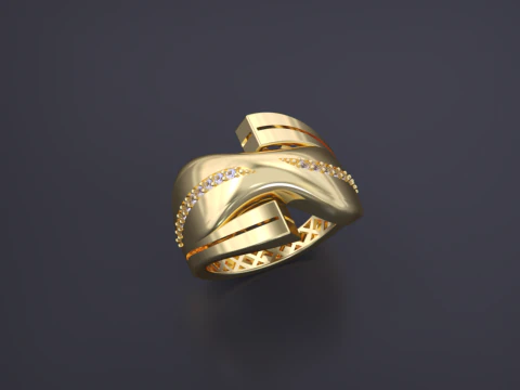 Luxury jewelry ring 3D Print Model