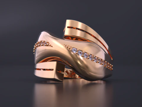 Luxury jewelry ring 3D Print Model
