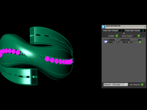 Luxury jewelry ring 3D-printmodel