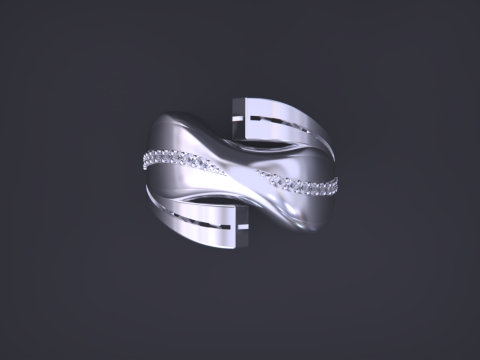 Luxury jewelry ring 3D-printmodel
