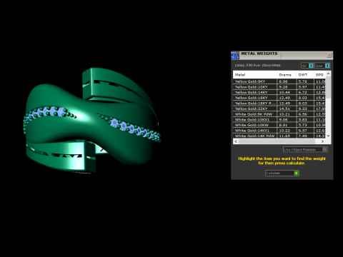 Luxury jewelry ring 3D-printmodel