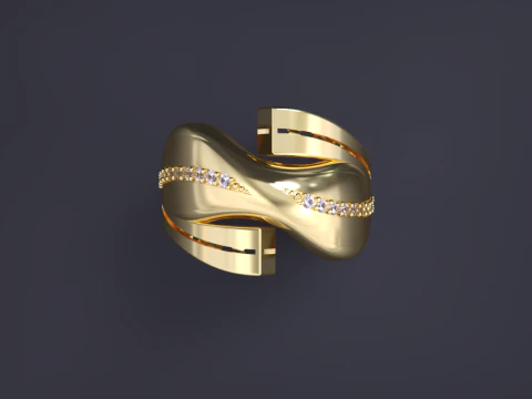 Luxury jewelry ring 3D Print Model