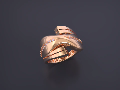 Luxury jewelry ring 3D Print Model