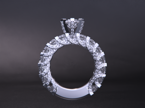Solitaire Diamond Ring Modelo de Impressão 3D