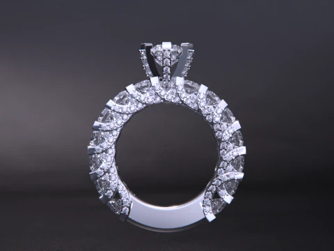 Solitaire Diamond Ring 3D Print Model