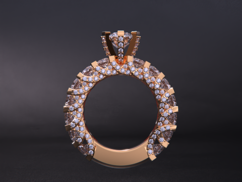 Solitaire Diamond Ring Modelo de Impressão 3D