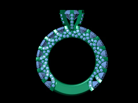 Solitaire Diamond Ring 3D Print Model