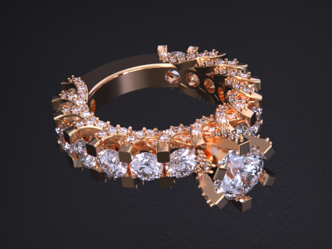 Solitaire Diamond Ring Modelo de Impressão 3D