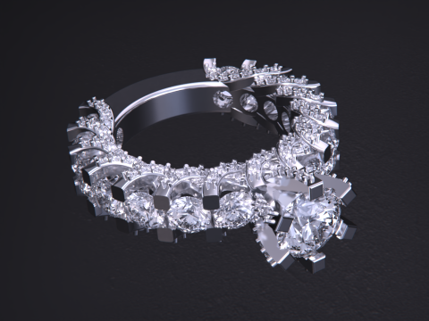 Solitaire Diamond Ring Modelo de Impressão 3D