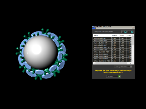 Pearl jewelry ring 3D Print Model