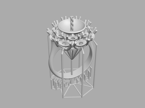 Pearl jewelry ring 3D Print Model
