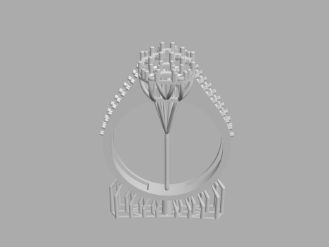 Emerald Cut Ring 3D-printmodel