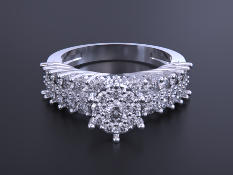 Solitaire Jewelry Ring 3D Print Model